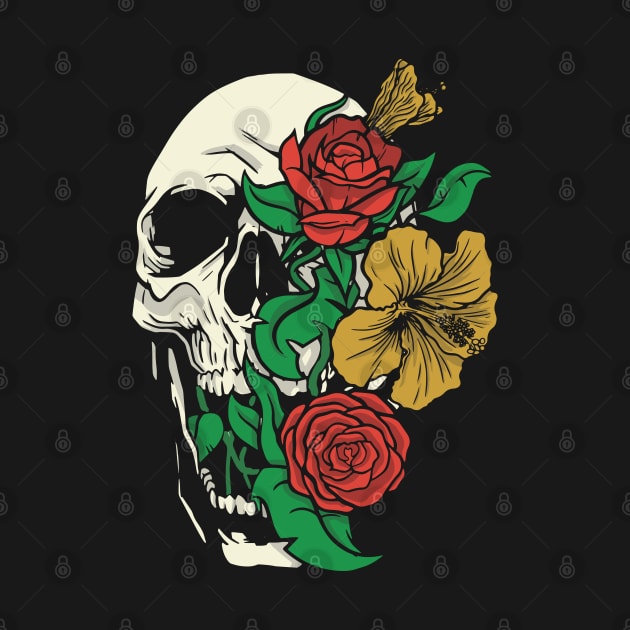 Flower Skull by LR_Collections