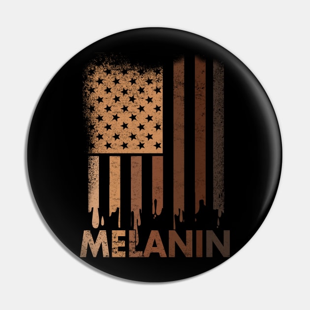 Melanin T-Shirt Drippin Melanin Black Pride Shirt For African American Queen King Women Men Pin by Otis Patrick