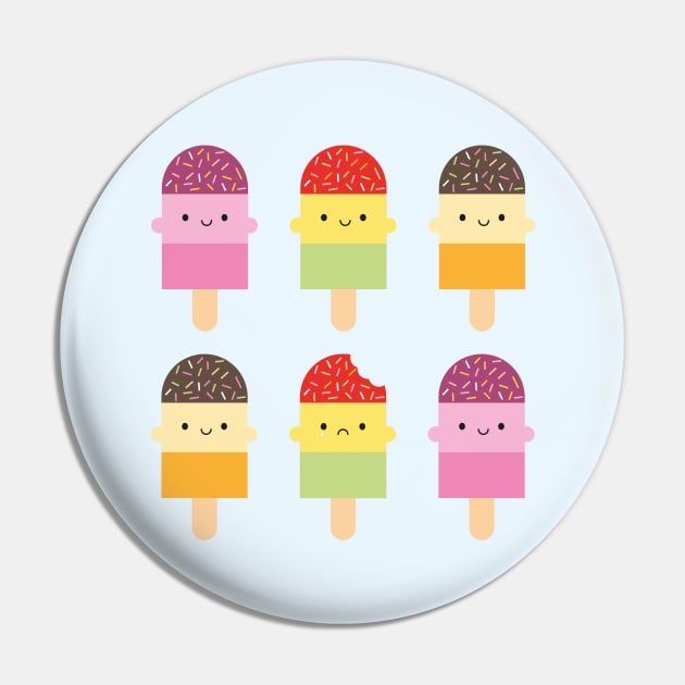 Kawaii Summer Ice Lollies / Popsicles Pin by marcelinesmith