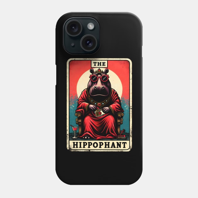 The Hippophant Hierophant Funny Wild Animal Tarot Card Pun Phone Case by Nature Exposure