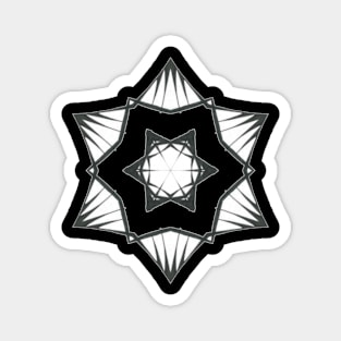 50C Unique Black White Abstract Mandala Magnet