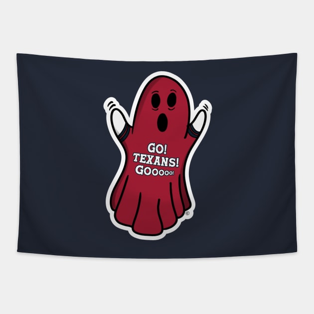 Ghost Houston Texans Tapestry by Rad Love