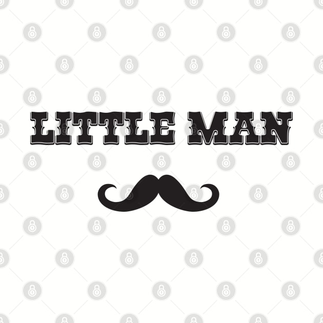 Little Man Mustache Matching Dad Or Bodysuit Gift Set - Great Gift for Father's Day Or Birthday T-Shirt by DonVector