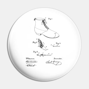 Shoe Design Vintage Patent Hand Drawing Pin