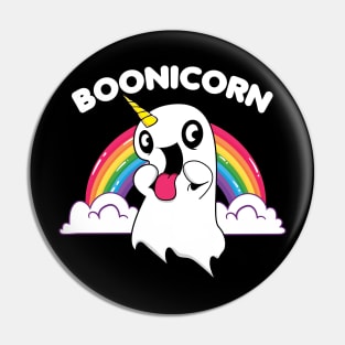 Boonicorn Cute Unicorn Rainbow Ghost Halloween Costume Pin