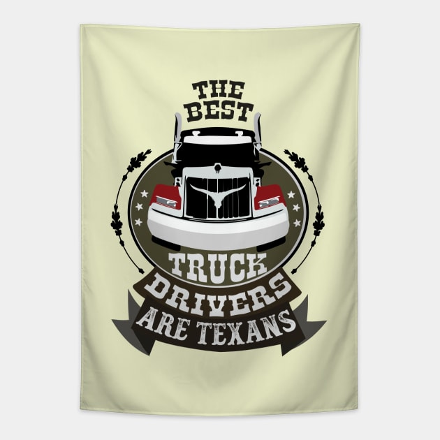 Texas Big Trucker_dark color Tapestry by ArteriaMix