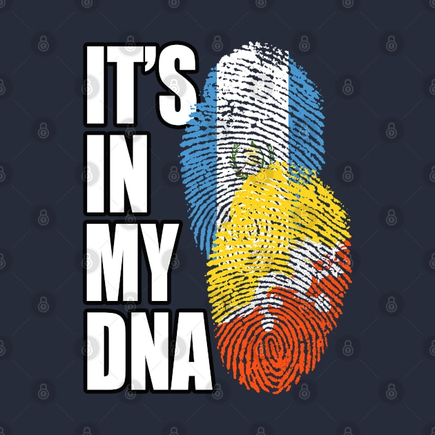 Guatemalan And Bhutanese Mix DNA Flag Heritage Gift by Just Rep It!!