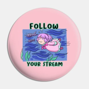 Follow Your Stream Pin