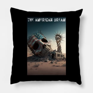 Death of the American Dream v2 Pillow