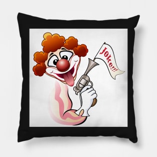 Clown with a gun Pillow