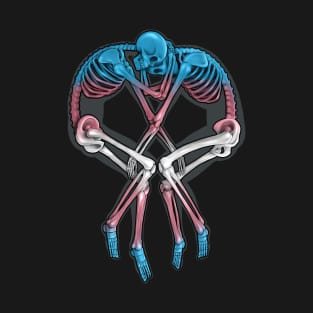 Transgender Flag Skeleton Love T-Shirt