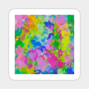 Colorful Abstract Watercolor Painting Magnet