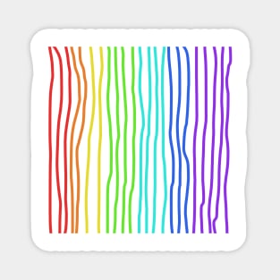 Rainbow Hand Drawn Stripes Magnet