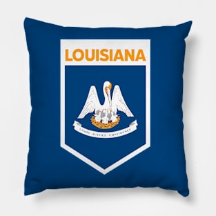 Louisiana State Flag Emblem Pillow