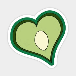 Avocado Heart Magnet