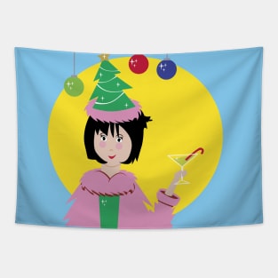 Christmas Cocktail Tapestry