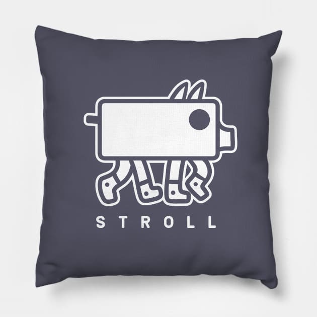 Minimalist, geometric design of a cute weird pig Pillow by croquis design