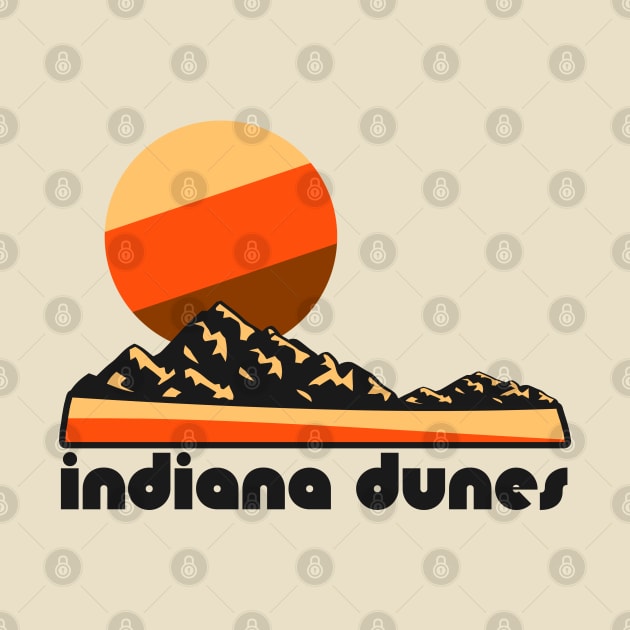 Retro Indiana Dunes ))(( Tourist Souvenir National Park Design by darklordpug