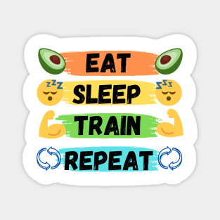 Eat, sleep, train, repeat! Magnet