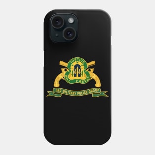 3rd Military Police Group w Br - Ribbon Phone Case