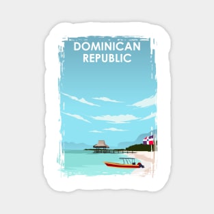 Dominican Republic Travel Poster Magnet