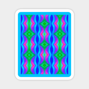 Colorful Wobbly Diamond Pattern Magnet