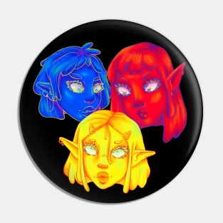 three faces Pin