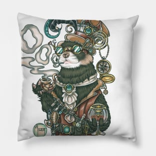 Steampunk Ferret Mr. Octavius Pillow