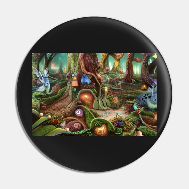 Surreal magic forest Pin by FineArtworld7