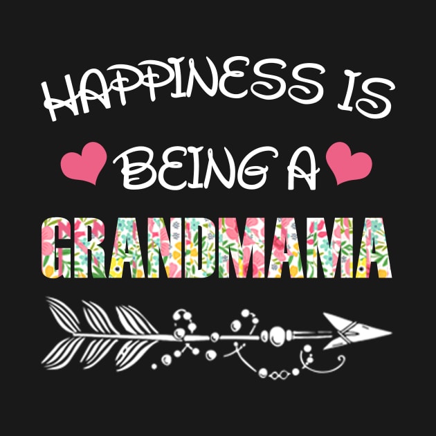 Happiness is being grandmama floral gift by DoorTees