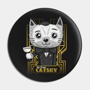 The Great Catsby Cat Shirt Pin