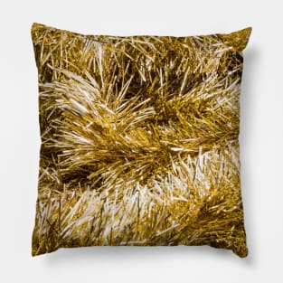 Gold Tinsel Pillow