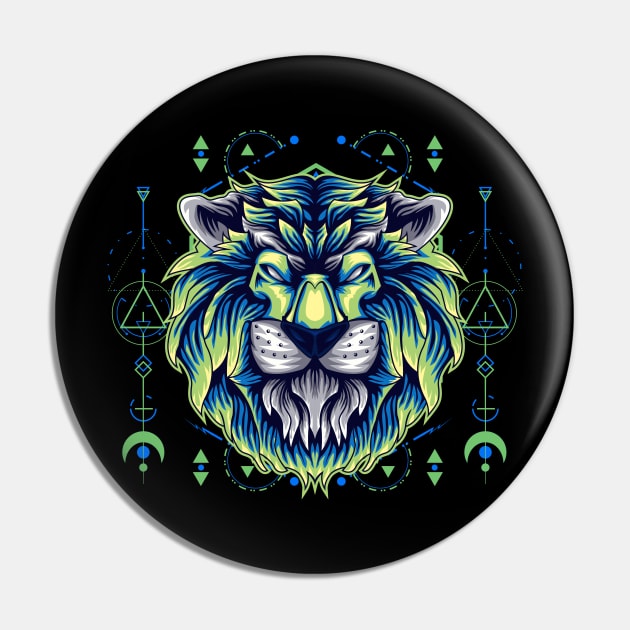 lion head artwork Pin by SHINIGAMII