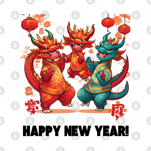 Happy New Year 2024 -- Year of the Dragon! by Doodle and Things