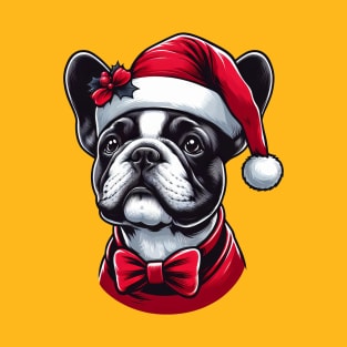 Cute French Bulldog As Santa Claus T-Shirt