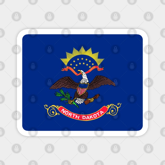 North Dakota Flag Magnet by ViktorDesignsGB