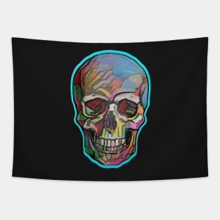 The Happy Skull (Blue) Tapestry