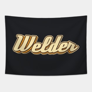 Welder typography Tapestry