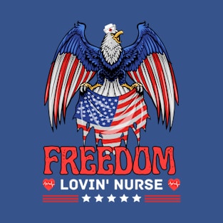 Nurse American Flag Patriotic T-Shirt