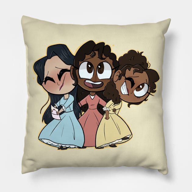 Schuyler Sisters Pillow by SpookytheKitty2001