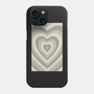 Y2K sage heart pattern Phone Case