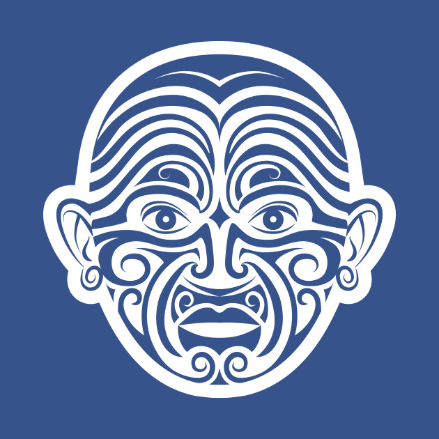 Disover Maori face tattoo in white - Maori - T-Shirt