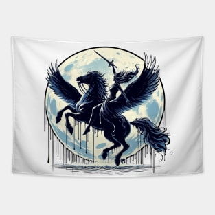 Moonlit Pegasus Valkyrie Tapestry