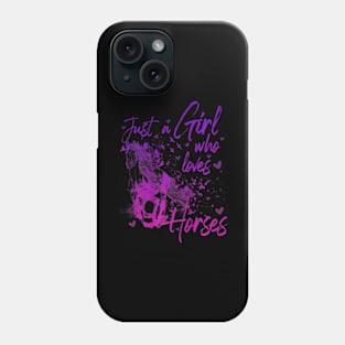 Just A Girl Who Loves Horses Premium Phone Case