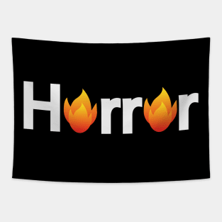 Horror being horrifying text design Tapestry