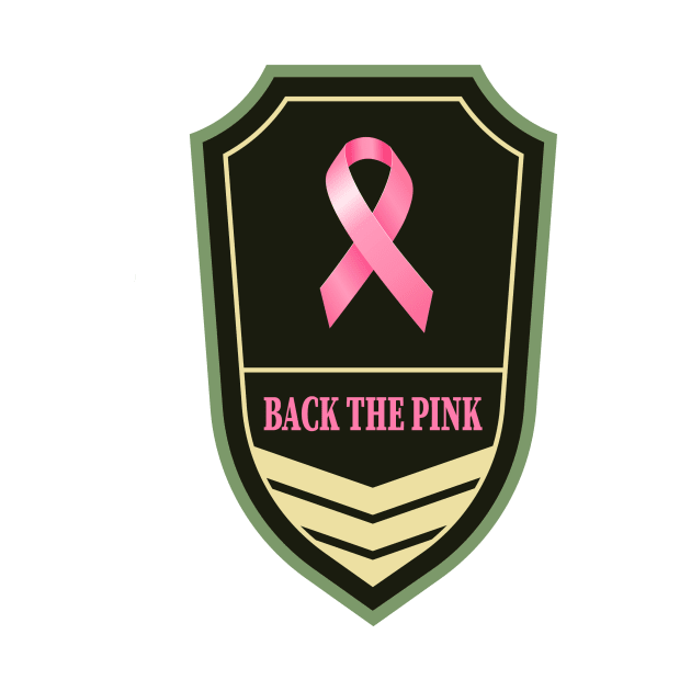 Back the pink breast cancer awareness Military tag by Novelty-art