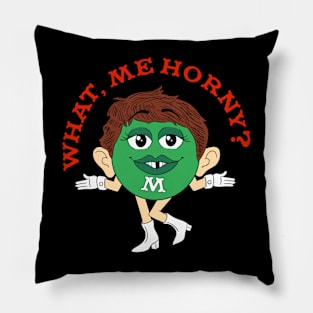 What, Me Horny? (and Green) Pillow