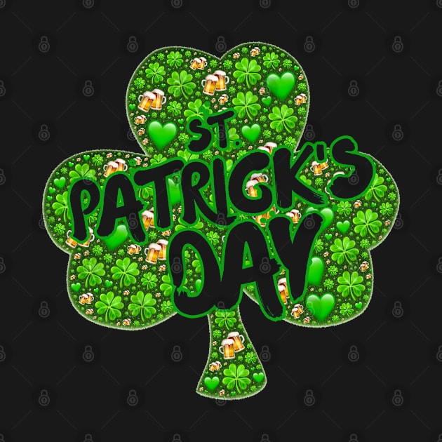 St Patrick's Day, Clover Leaf by Totallytees55