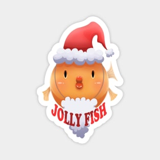 Jolly Fish Christmas pun Magnet