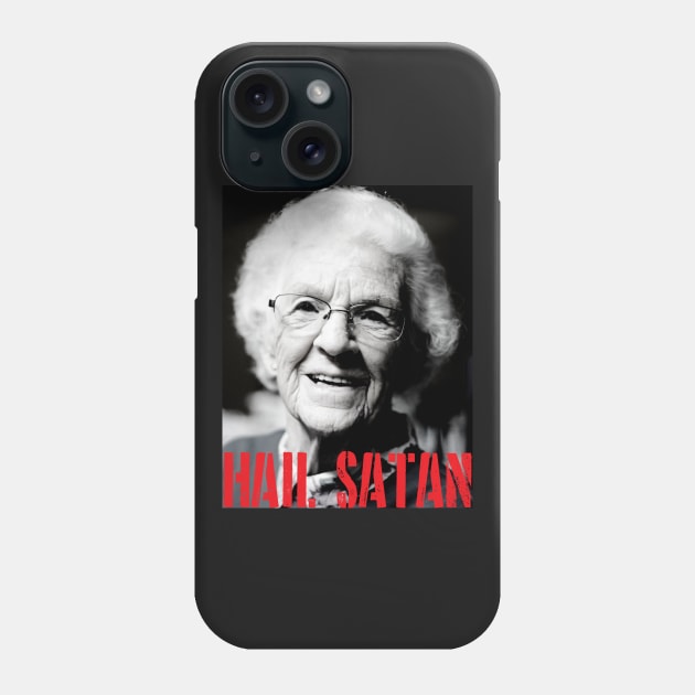 Hail Satan Granny Phone Case by artpirate